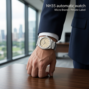 Private Label NH35 Men's Automatic Mechanical <b>Watch</b> Custom 316L Stainless Steel Design Dial Bezel OEM <b>Watch</b> Manufacturer - Product Image 4