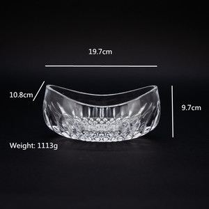 High-end Design Elegant Crystal Oval <strong>Glass</strong> <strong>Dessert</strong> <strong>Bowl</strong> - Product Image 4