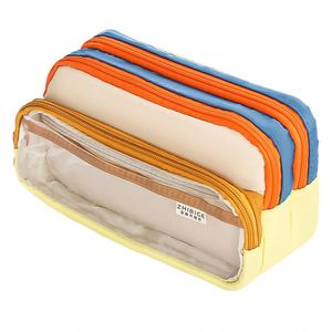 Nouvelle trousse à crayons portable de haute qualité, grande capacité, en PU, pour l'école, le bureau, rangement de fournitures scolaires, cadeau, sac à stylos - Product Image 2