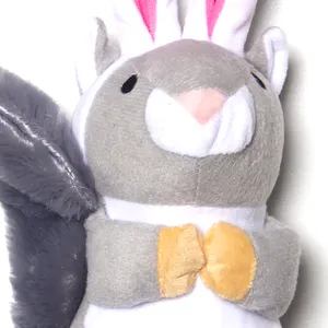Le orecchie di coniglio di scoiattolo di pasqua grigi personalizzano i giocattoli di peluche divertenti simpatici animali di peluche resistenti ai giocattoli di peluche per cani