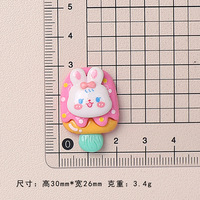 Article Populaire : Breloques plates en résine animaux Kawaii, Cabochons 3D en forme de bâtonnets glacés pour DIY, coques de téléphone, pinces à cheveux, scrapbooking, bijoux