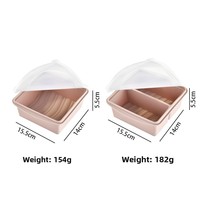 Conteneur alimentaire en silicone à 2 compartiments, anti-fuite, pour réfrigérateur et congélateur, idéal pour la préparation des repas – Vente directe usine