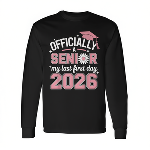 Camiseta de manga larga oficialmente para estudiantes de último año, My Last First Day 2026 - Product Image 2