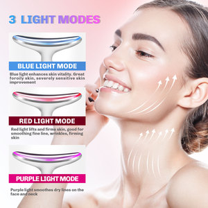 Herramienta para esculpir cara y cuello de 3 colores, dispositivo masajeador Facial con vibración, masajeador Facial antiarrugas para el cuidado de la piel - Product Image 2