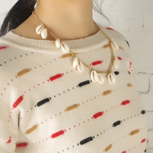 สร้อยคอโซ่กระดูกไหปลาร้าพร้อมจี้เปลือกหอยสำหรับผู้หญิง สไตล์ชายหาดเรียบง่าย สวมใส่ได้ทุกวัน แหล่งกำเนิดจากเมืองอี้หวู่ - Product Image 3