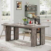 Table à manger de style ferme Tribesigns pour 6 personnes