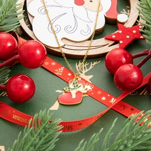 Accessoires DIY en acier inoxydable plaqué or 18 carats, pendentifs bonhomme de neige et flocon de neige de Noël, colliers, boucles d'oreilles, bracelets, tendance pour femmes et seniors - Product Image 3