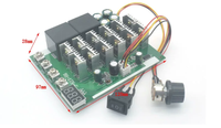 Pengontrol Kecepatan Motor DC Maju Mundur Tampilan Digital Tachometer Penggerak Motor Brushed 12V 24V 36V