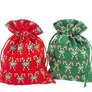 Bolsas de Regalo de Tela con Cordón para Decoración de Fiestas Navideñas - Product Image 5