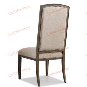Vente flash : Ensembles <span class=keywords><strong>de</strong></span> salle à manger en bois massif, <span class=keywords><strong>table</strong></span> ronde <span class=keywords><strong>et</strong></span> chaises <span class=keywords><strong>de</strong></span> salle à manger, meubles <span class=keywords><strong>de</strong></span> salle à manger américains avec <span class=keywords><strong>6</strong></span> chaises en tissu - Product Image 3
