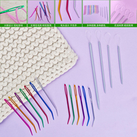 Aiguille à coudre manuelle à grand trou, design courbé, pour la sécurité des enfants, idéale pour le velours, la laine, la tapisserie, le bricolage, en nylon