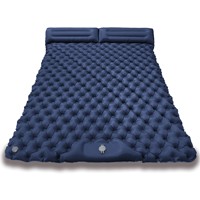 Matelas de camping gonflable pliable en TPU, imperméable, double, avec oreillers intégrés, ultraléger, pour le voyage et les activités de plein air