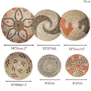 Seagrass mur panier plaque décor marocain plâtre décoration moyen-orient maison <span class=keywords><strong>osier</strong></span> décorations blanc macramé poches - Product Image 5