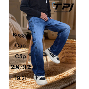 Pantalones de diseño Harem de cintura media para hombre de primera calidad transpirable personalizable nuevo desgastado Casual ODM tela vaquera Formal hecha en Vietnam - Product Image 4