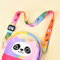 Sac à bandoulière portable en silicone respirant pour enfants, motif dessin animé, unisexe, style occidental, vente en gros