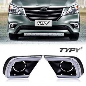 ไฟเดย์ไลท์ LED DRL รุ่นใหม่ TYPY 12V พร้อมไฟเลี้ยวสีเหลือง ไฟตัดหมอก 100W สำหรับรถยนต์ Innova ปี 2012-2014 - Product Image 1