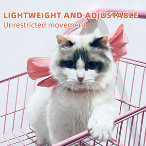 Luxo Bowknot Cute Cat <span class=keywords><strong>Harness</strong></span> Leash Vest Set I-Shaped Big Bow Tie Pet Vest Rope para gatos e cães pequenos - Product Image 2