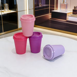 Botella de Agua y Café Minimalista Ecológica de PP de 350 ml con Tapa - Product Image 2