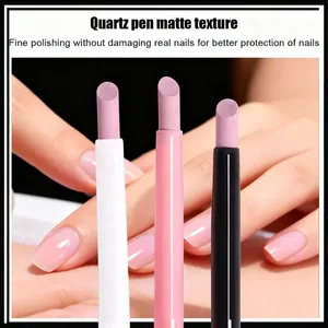 Stylo de ponçage en quartz pour nail art, ciseaux <span class=keywords><strong>à</strong></span> cuticules, dissolvant de peaux mortes, <span class=keywords><strong>lime</strong></span> <span class=keywords><strong>à</strong></span> ongles pour gel UV, accessoires et outils de manucure - Product Image 3