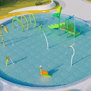 Tapis anti-éclaboussures pour <span class=keywords><strong>piscine</strong></span> familiale dans la cour, adapté aux hôtels et complexes hôteliers commerciaux en plein air. Dispositif de pulvérisation d'eau inclus - Product Image 1