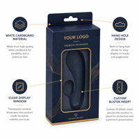 Caja de Empaque Personalizada para Masajeador Femenino, Juguetes Sexuales para Adultos, Caja Pequeña de Papel para Vibrador con Orificios para Colgar y Ventanas Transparentes