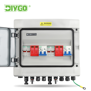 Dc 500V 2 đầu vào 2 đầu ra năng lượng mặt trời quang điện PV Combiner box với Surge sét bảo vệ DC cầu chì MCB SPD hộp chống thấm nước IP65 - Product Image 1