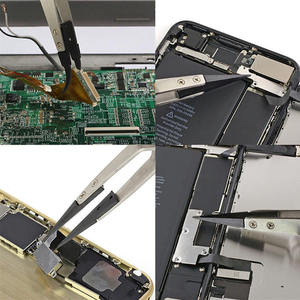 Pinzas Industriales de Acero Inoxidable Antiestáticas y No Magnéticas con Punta Fina ESD-242 para Fabricación de Productos Electrónicos - Product Image 2