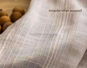 Rideau en polyester et <span class=keywords><strong>lin</strong></span> de style <span class=keywords><strong>japonais</strong></span> Wabi-Sabi, à rayures jacquard, pour la décoration du salon et de la chambre à coucher, draperies transparentes - Product Image 6