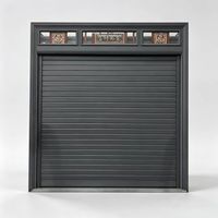 Porte de garage enroulable isolée en aluminium avec grilles de fenêtre personnalisées, bandes lumineuses, lames de 100 mm pour villas modernes