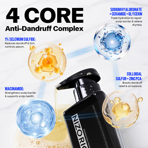 Shampoo Antiforfora OEM/ODM con <span class=keywords><strong>Solfuro</strong></span> <span class=keywords><strong>di</strong></span> <span class=keywords><strong>Selenio</strong></span> per il Trattamento dei Capelli, Personalizzabile con il Tuo Marchio - Product Image 5