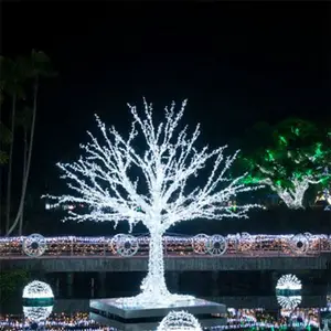 最新产品户外景观照明发光二极管树枝主题树发光白色发光二极管树街道装饰圣诞节