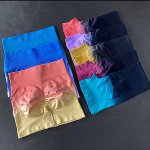 New Quality <b>Women's</b> Solid Moisture Wicking Quick Dry Cycling Running Fitness High Waist Push Yoga Sport Workout Seamless Shorts - Product Image 3