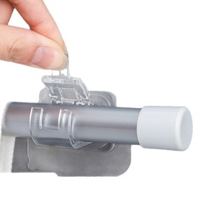 Soporte de Gancho Adhesivo Moderno y Minimalista para Barra de Cortina, Sin Perforaciones, con Barra Transversal Telescópica para Puerta - Product Image 5