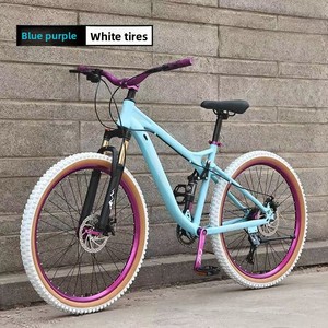 Bicicleta de Montaña Qianbailu con Neumáticos Blancos y Suspensión Trasera, 120 Velocidades, para Adultos y Adolescentes, con Amortiguación, Velocidad Variable, para Estudiantes, Modelo Dual VD21 - Product Image 6