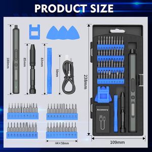 50 1 Electric Screwdriver 10440 500mAh Lithium Battery Rechargeable Cordless DIY <b>Set</b> 3LED Lighting 250RPM Brush Motor Max <b>Torque</b> - Product Image 2