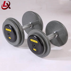 Haltères de fitness chromés en fonte avec peinture émaillée, disponibles en 15kg, 20kg, 30kg, et en ensembles haltères et barres, avec poids de 2.5kg à 50kg - Product Image 1
