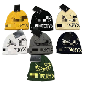 2025 colección Otoño Invierno versátil 100% gorro de punto de lana bordado cálido clima frío nueva imagen Unisex adultos en Stock - Product Image 4