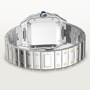 Montre mécanique automatique de luxe pour homme, cadran carré, bracelet en cuir et acier inoxydable, verre saphir, aiguilles de haute qualité, 36 mm - Product Image 3