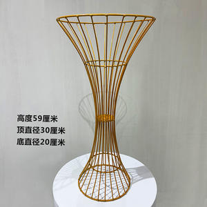 Fabbrica <span class=keywords><strong>oro</strong></span> artificiale composizioni floreali tromba vaso nozze centrotavola decorazioni da tavola per matrimoni eventi speciali - Product Image 3