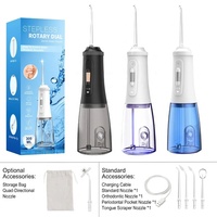 Irrigador Bucal Eléctrico Inteligente Portátil, Limpiador Dental con 4 Boquillas y 3 Modos, Irrigador Dental Recargable
