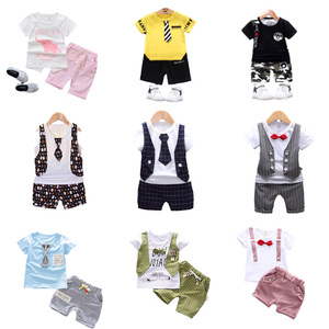 Conjunto de Ropa de Verano 2022 de 2 Piezas para Bebés y Niños Pequeños, Camisetas y Pantalones Cortos Deportivos, Trajes para Niños y Niñas - Product Image 3