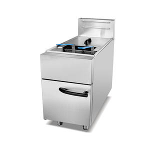 Friteuse commerciale professionnelle de grande capacité de Offre Spéciale résistante essentielle de roucoulement frit 1 réservoir deux paniers - Product Image 1