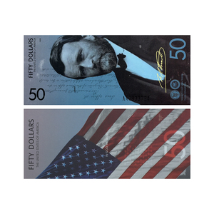 6 modèles de billets de banque américains en plastique double face dorés de 1, 5, 10, 20, 50 et 100 dollars, objets de collection - Product Image 5