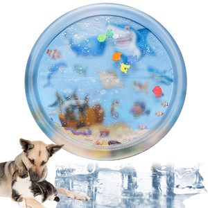 Fun Interactive Pet Water Mat | Customizable Ocean Theme Pat <strong>Pad</strong> | Keeps Pets <strong>Cool</strong> in Summer - Product Image 1