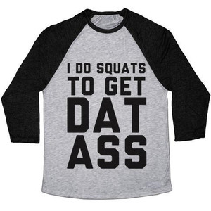 I Do Squats to Get Dat Ass Unisex Tri-Blend <b>Baseball</b> <b>Tee</b> - Product Image 4