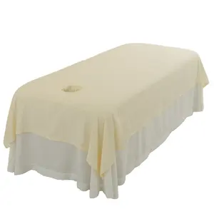 yellow Massage Table Cover Fitted Sheet facial bed Couch Cover Face Hole Bed Sheet Protector Massage Table Couch Cover Protector