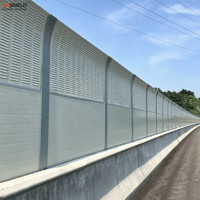 Panneau de barrière acoustique routière en alliage d'aluminium galvanisé à chaud et revêtu de fluorocarbone, anti-corrosion, pour l'atténuation du bruit des ponts