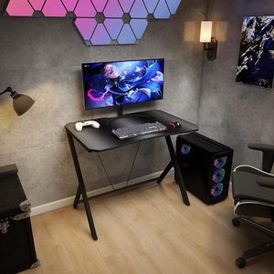 Thiết kế hiện đại thân thiện với môi bền chơi game Bàn máy tính nghiên cứu Bảng di chuyển tiết kiệm không gian lắp ráp dễ dàng - Product Image 4