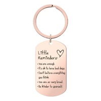 Porte-clés en acier inoxydable gravé, cadeau inspirant, petits rappels positifs, optimiste, confiant, vente chaude