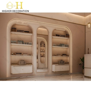 Boutique trucco espositore in legno vetrina cosmetica struttura in metallo espositore per cosmetici per il negozio al dettaglio - Product Image 3